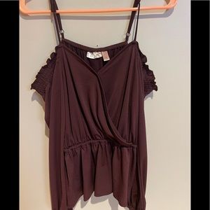 Willow and Root off the shoulder top